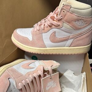 Jordan Women's Athletic Shoes in Pink and White